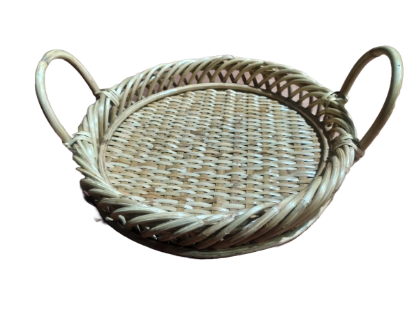 TRAY WITH ROUND HANDLE