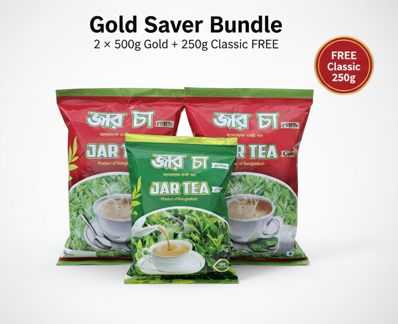 JAR TEA Gold 500g premium Bangladeshi black tea red pack
