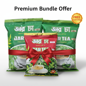 JAR TEA Premium 500g 2 Pack Bundle with Free Gold 250g Black Tea Bangladesh